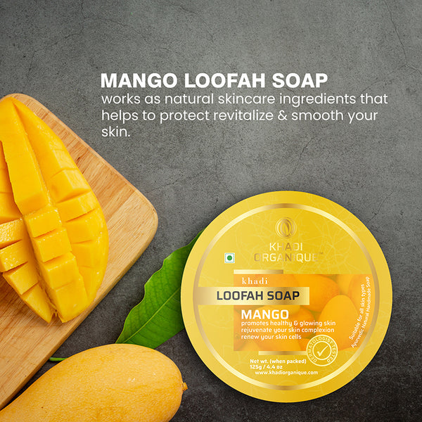 Khadi Organique Mango Loofah Soap