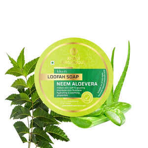 Khadi Organique Neem Aloe Vera Loofah Soap