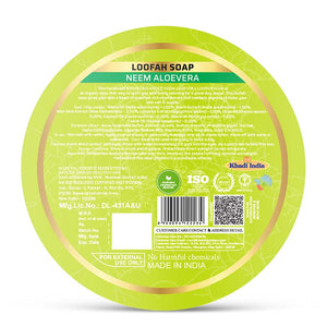 Khadi Organique Neem Aloe Vera Loofah Soap