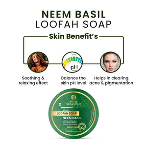 Khadi Organique Neem Basil Loofah Soap