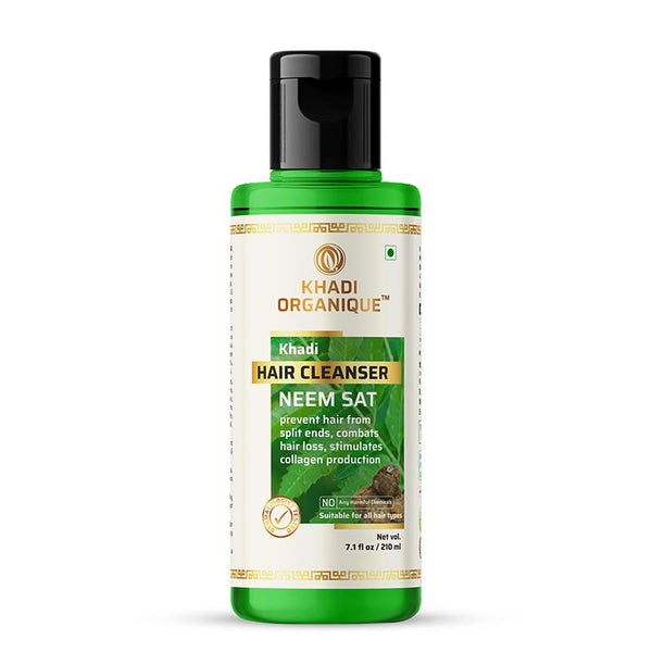 Khadi Organique Neem Sat Hair Cleanser (Shampoo) - 210ml