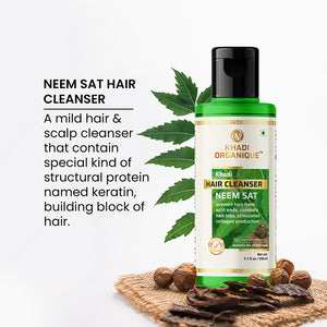 Khadi Organique Neem Sat Hair Cleanser (Shampoo) - 210ml