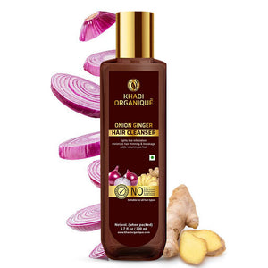 Khadi Organique Onion Ginger Hair Cleanser/Shampoo - SLS And Paraben Free-200 ml
