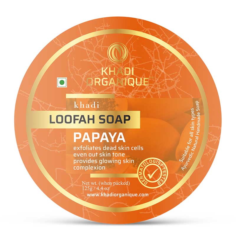 Khadi Organique Papaya Loofah Soap