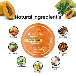 Khadi Organique Papaya Loofah Soap