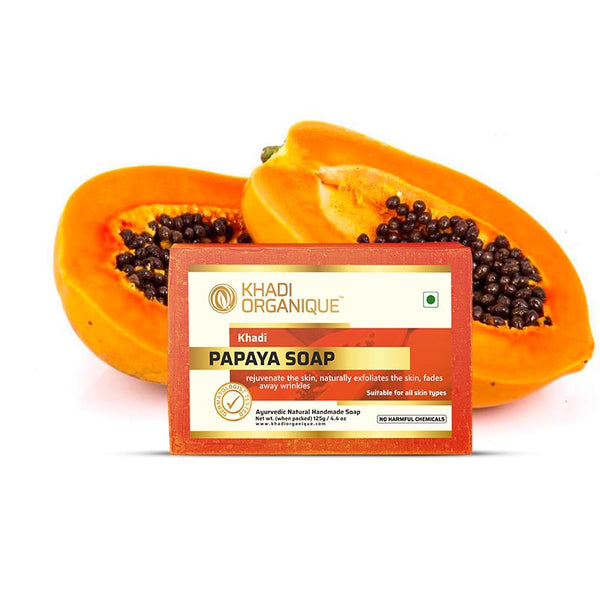 Buy Khadi Papaya Soap [ Pack of 3] Online Handmade Natural Papaya