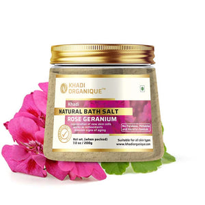 KHADI ORGANIQUE ROSE GERANIUM NATURAL BATH SALT