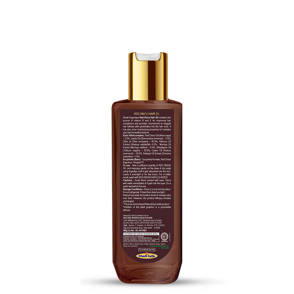Khadi Organique Red Onion Hair Oil - 100 ml