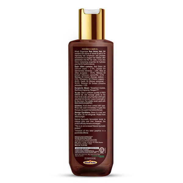 Khadi Organique Red Onion Hair Oil-200 ml
