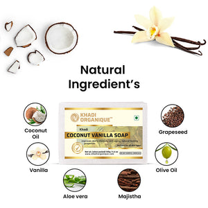 KHADI ORGANIQUE COCONUT VANILLA SOAP (Pack Of 3)