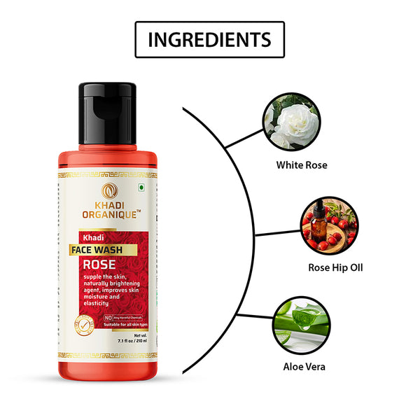 Khadi Organique Rose Face Wash