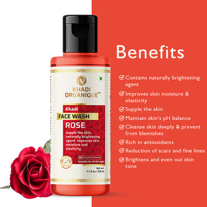Khadi Organique Rose Face Wash