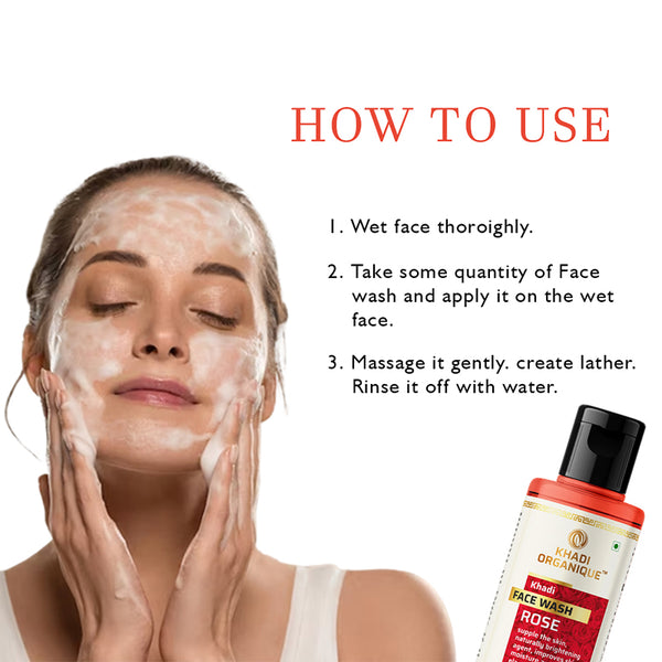 Khadi Organique Rose Face Wash