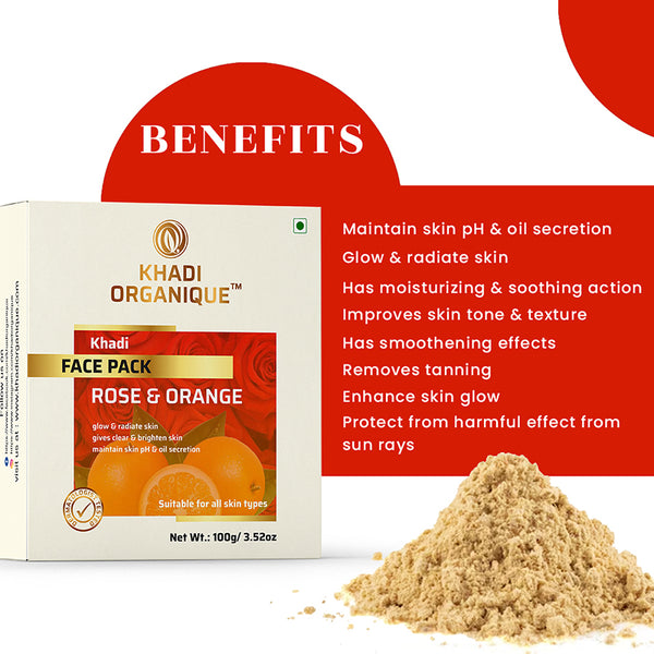 Khadi Organique Rose & Orange Face Pack