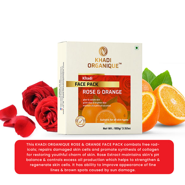 Khadi Organique Rose & Orange Face Pack