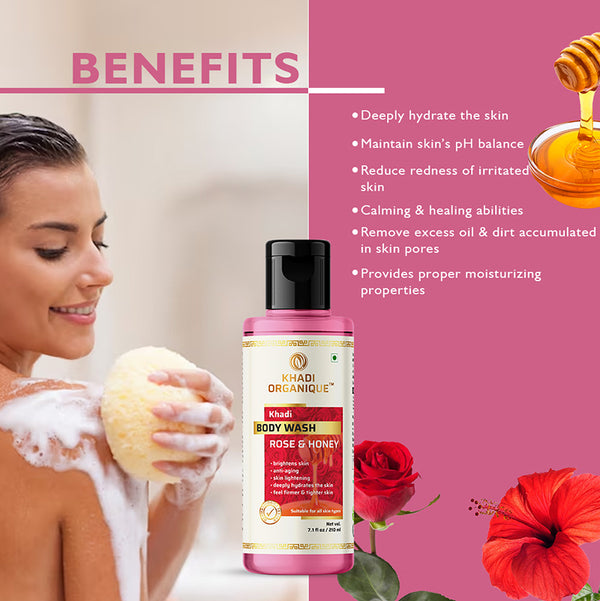 Khadi Organique Rose & Honey Body Wash