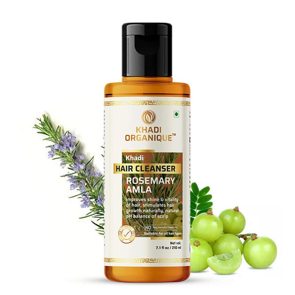 Khadi Organique Rosemary Amla Hair Cleanser (Shampoo) -210 ml