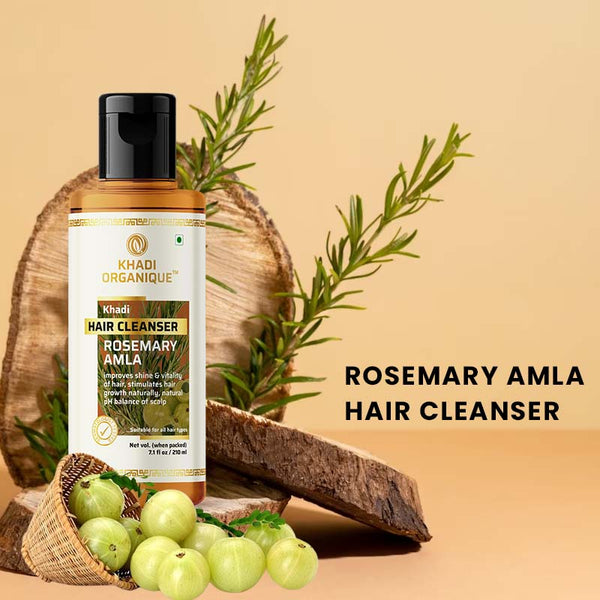 Khadi Organique Rosemary Amla Hair Cleanser (Shampoo) -210 ml