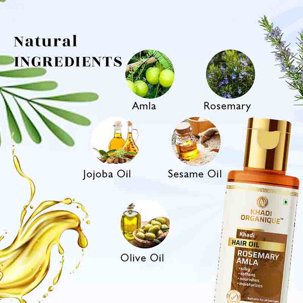 Khadi Organique Rosemary Amla Hair Oil -210ml