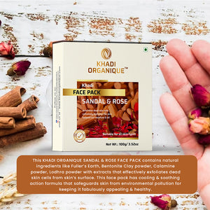 Khadi Organique Sandal & Rose Face Pack