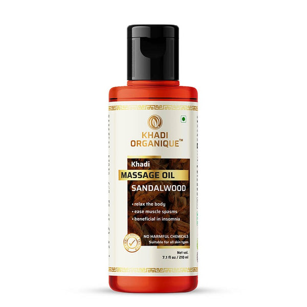Khadi Organique Sandalwood Massage Oil - 210ml