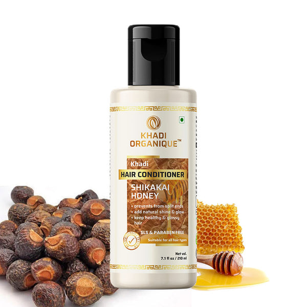 Khadi Organique Shikakai Honey Hair Conditioner - SLS And Paraben Free - 210ml