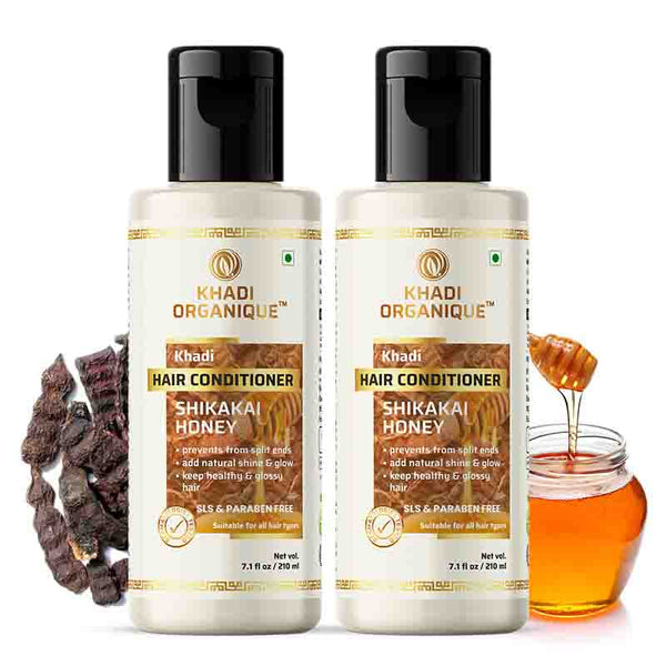 Khadi Organique Shikakai & Honey Hair Conditioner SLS Free - Pack of 2