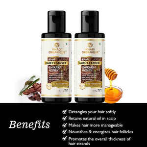 Khadi Organique Shikakai and Honey Cleanser - pack of 2