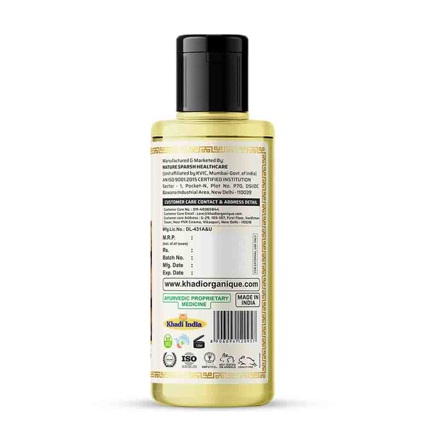 Khadi Organique Sweet Almond Oil (100% Cold Pressed Oil)-210ml
