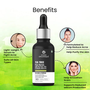 KHADI ORGANIQUE TEA TREE FACE SERUM-30 ml