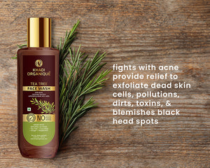 Khadi Organique Tea Tree Face Wash - SLS And Paraben Free-100 ml