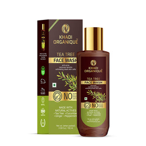 Khadi Organique Tea Tree Face Wash - SLS And Paraben Free-100 ml