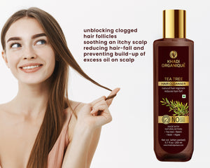 Khadi Organique Tea Tree Hair Cleanser/Shampoo - SLS And Paraben Free-200 ml