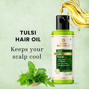 Khadi Organique Tulsi Hair Oil -210ml