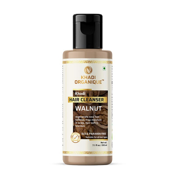 Khadi Organique Walnut Hair Cleanser (Shampoo) - Sls & Paraben Free - 210ml
