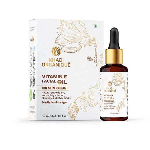 Khadi Organique Vitamin E Facial Oil for Skin Glowing - 30ml