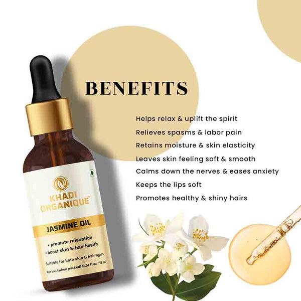 Khadi Organique Jasmine Aromatic Oil  - 15 ml