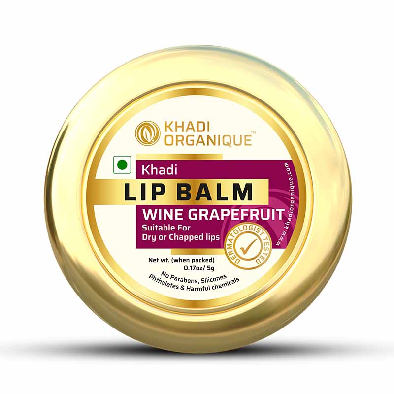 Khadi Organique Wine Grapefruit Lip Balm