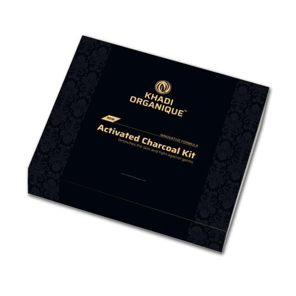 Khadi Organique Activated Charcoal Face Wash, Scrub & Peel Off Mask Gift Kit