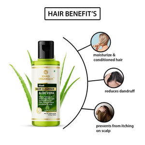 Khadi Organique Aloe Vera Hair Cleanser(Shampoo) - 210ml