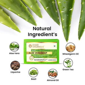 Khadi Organique Aloe Vera Soap (Pack Of 3)