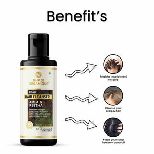 Khadi Organique Amla & Reetha Hair Cleanser (Shampoo) - 210ml