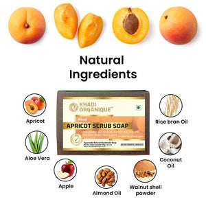 Khadi Organique Apricot Scrub Soap Combo Kit