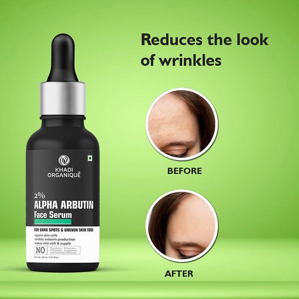 KHADI ORGANIQUE 2% ALPHA ARBUTIN FACE SERUM - 30 ml
