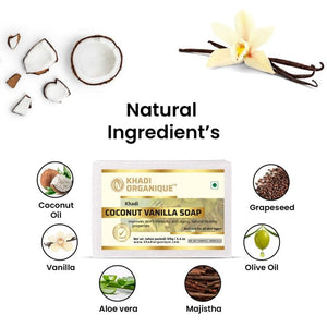 Khadi Organique Coconut Vanilla Soap Combo Kit