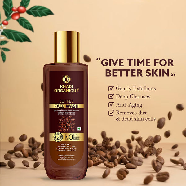 Khadi Organique Coffee Face Wash- SLS And Paraben Free-100 ml