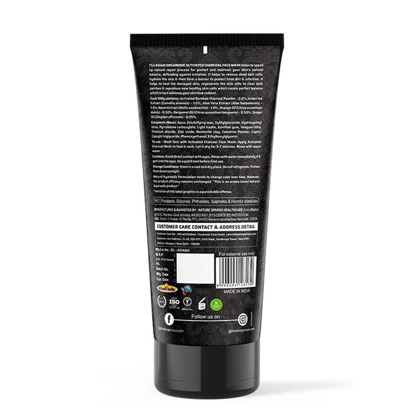 Khadi Organique Activated Bamboo Charcoal Face Mask - SLS And Paraben Free