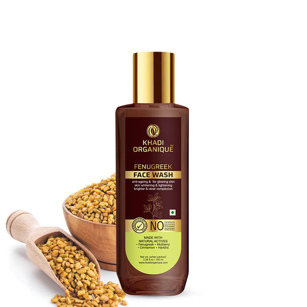 Khadi Organique Fenugreek Face Wash - SLS and Paraben Free-100 ml