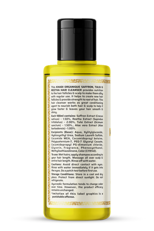 Khadi Organique Saffron,Tulsi & Reetha Hair Cleanser(Shampoo) - 210ml