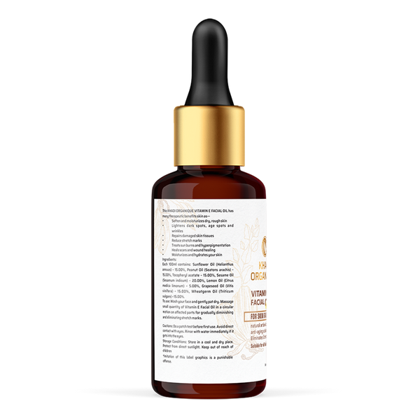 Khadi Organique Vitamin E Facial Oil for Skin Glowing - 30ml